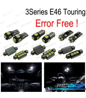KIT 18 AMPOULES LED INTÉRIEUR POUR BMW SÉRIE 3 E46 WAGON TOURING 316I 318I 320I 323I 325I 328I 330I 99-05
