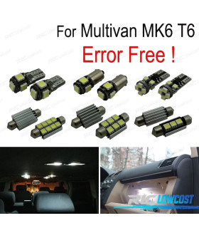 KIT 17 AMPOULES LED INTÉRIEUR POUR VOLKSWAGEN VW MULTIVAN MK6 T6 16-