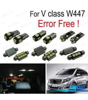 KIT 17 AMPOULES LED INTÉRIEUR POUR MERCEDES CLASSE GLK X204 GLK300 GLK280 GLK250 GLK350 09-15
