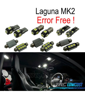 KIT 18 AMPOULES LED INTÉRIEUR POUR RENAULT LAGUNA II MK2 01-07