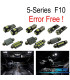 KIT 20 AMPOULES LED INTÉRIEUR POUR BMW SÉRIE 5 F10 520I 528I 530I 535I 550I M5 11-16