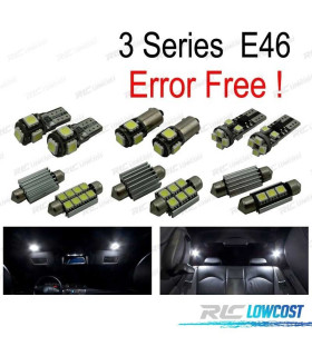 KIT 18 AMPOULES LED INTÉRIEUR POUR BMW E46 M3 318I 318TI 323I 323IS 325I 325XI 328I 330I 330XI 325CI 323CI 328CI 330