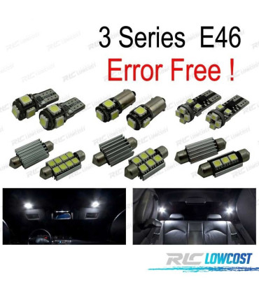 KIT 18 AMPOULES LED INTÉRIEUR BMW E46 M3 318I 318TI 323I 323IS 325I 325XI 328I 330I 330XI 325CI 323CI 328CI 330