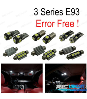 KIT 18 AMPOULES LED INTÉRIEUR BMW SÉRIE 3 E93 CONVERTIBLE 2006-2013 318I 320D 320I 325D 325I 330D 330I 335I M 06-13