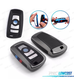 COUVERCLE DE CLÉ BMW CARRÉ GRIS