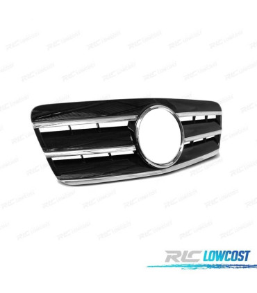 CALANDRE POUR MERCEDES CLK W208 96-02 LOOK CL NOIR CHROMÉ