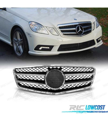 CALANDRE MERCEDES CLASSE E W212 CHROME NOIR 09- LOOK SPORT