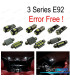 KIT 19 AMPOULES LED INTÉRIEUR BMW SÉRIE 3 E92 COUPÉ 325XI 335XI M GTS 330I XDRIVE 330D 06-13