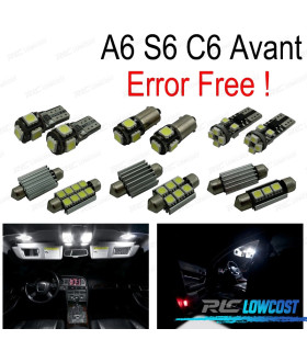 KIT 18 AMPOULES LED INTÉRIEUR POUR AUDI A6 S6 RS6 C6 AVANT 2005-2011