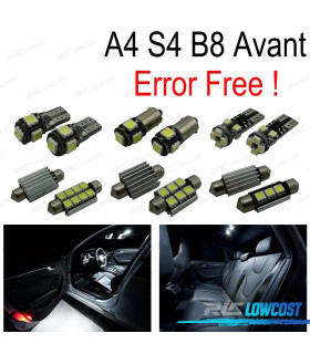 KIT 18 AMPOULES LED INTÉRIEUR AUDI A4 S4 B8 AVANT 09-15