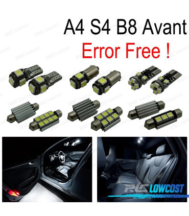 KIT 18 AMPOULES LED INTÉRIEUR POUR AUDI A4 S4 B8 AVANT 09-15