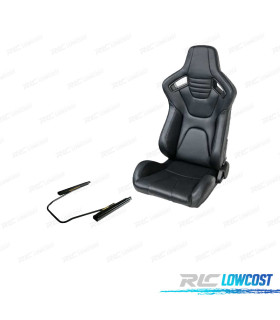 KIT SIÈGE BAQUET SPORT UNIVERSEL CUIR NOIR STYLE SPORTSTER