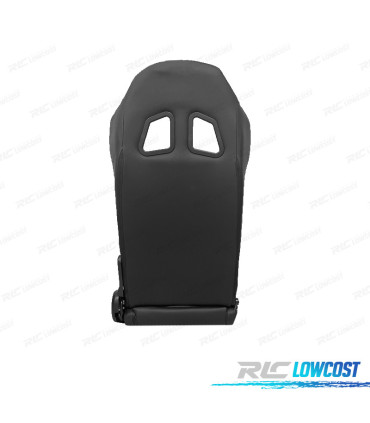 SIÈGE SPORT SEMI-BAQUET UNIVERSEL STYLE SPARCO CUIR NOIR