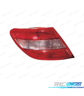 FEUX ARRIÈRE GAUCHE POUR MERCEDES CLASSE C W204 07-10 BERLINE BLANC ROUGE