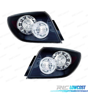 FEUX ARRIÈRE POUR MAZDA 3 5P 03-09 HATCHBACK LED FOND NOIR