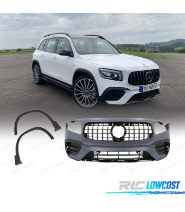 PARE-CHOCS FRONTAL MERCEDES X247 20- LOOK GLB35 + CALANDRE ARGENTÉ