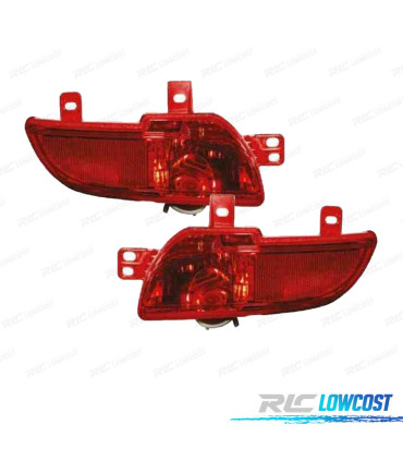 FEUX ARRIÈRE PARE CHOCS POUR PEUGEOT 206 PLUS 09-