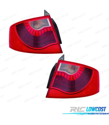 FEUX ARRIÈRE POUR SEAT EXEO BERLINE 11- LED BLANC ROUGE EXTERIEUR