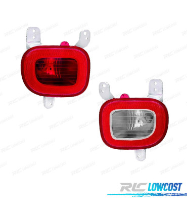 FEUX PARE-CHOCS ARRIÈRE POUR FIAT PANDA 12- BLANC ROUGE