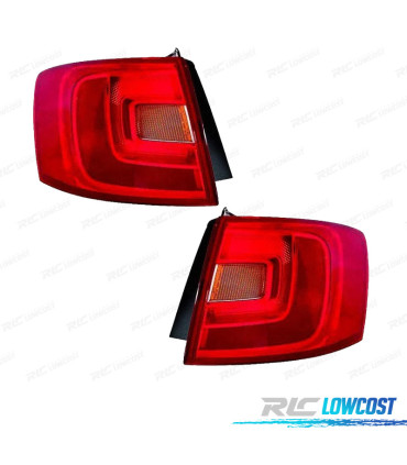 FEUX ARRIÈRE POUR VOLKSWAGEN VW JETTA IV 11-14 AMBRE ROUGE