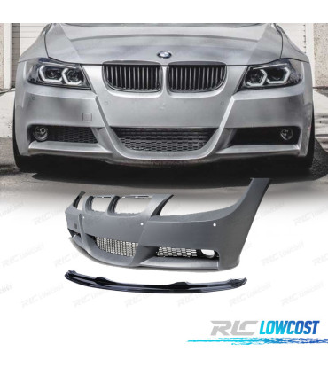 PARE CHOCS BMW E90 E91 05-08 PDC + SPOILER FRONTAL LOOK M PERFORMANCE