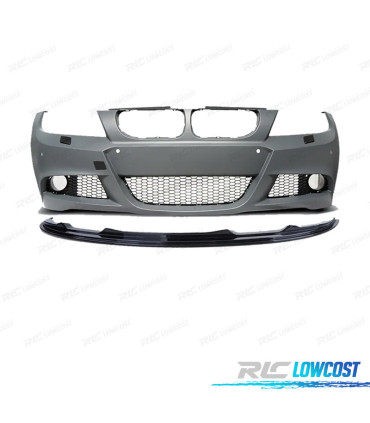 PARE-CHOCS BMW E90 E91 LCI 08-12 LOOK M PDC SRA + SPOILER FRONTAL