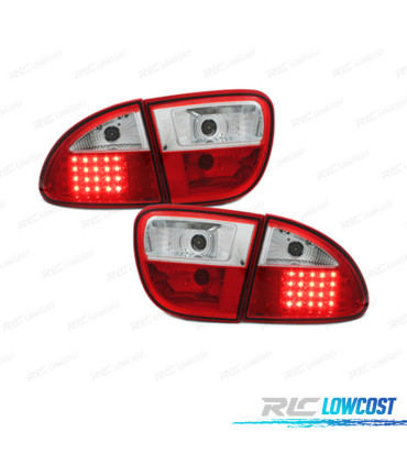 FEUX ARRIÈRE SEAT LEON 99-05 LED ROUGE CHROMÉ