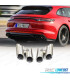 EMBOUTS D'ÉCHAPPEMENTS PORSCHE PANAMERA 17- LOOK GTS SILVER MATE