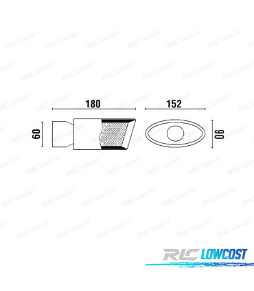 EMBOUT D'ÉCHAPPEMENT UNIVERSEL INOX