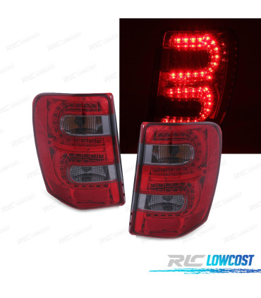 FEUX ARRIÈRE JEEP GRAND CHEROKEE 99-05 LED ROUGE FUMÉ