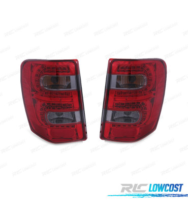FEUX ARRIÈRE JEEP GRAND CHEROKEE 99-05 LED ROUGE FUMÉ