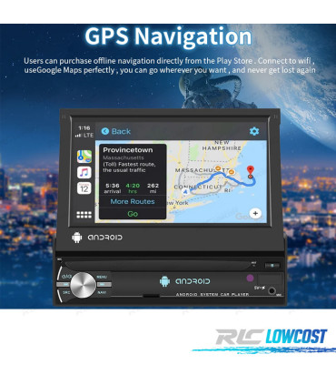 AUTORADIO GPS ANDROID GPS 1DIN