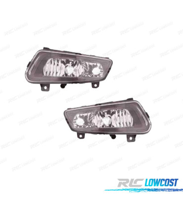 PHARES ANTIBROUILLARD POUR VOLKSWAGEN VW POLO GTI 11- FEUX DIURNES FOND NOIR