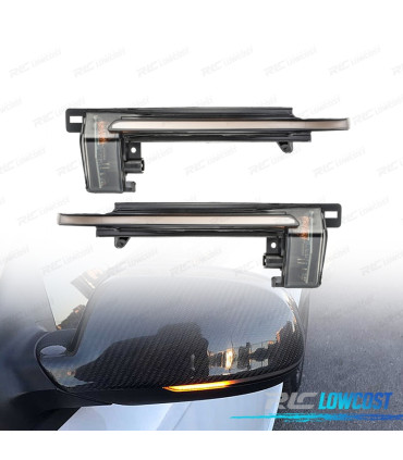 CLIGNOTANTS LED DYNAMIQUES RÉTROVISEURS POUR AUDI A5 NOIR FUMÉ