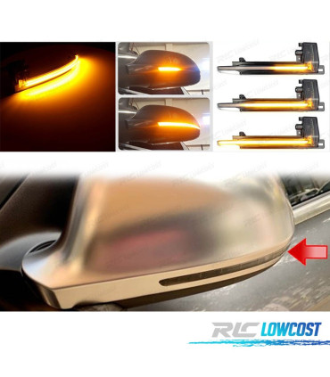 CLIGNOTANTS LED DYNAMIQUES RÉTROVISEURS AUDI A5 NOIR FUMÉ