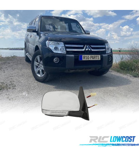 RÉTROVISEUR DROIT ÉLECTRIQUE POUR MITSUBISHI PAJERO IV 07-12 10 PINS CHROMÉ