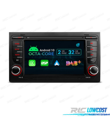 7″ ANDROID 12 OCTACORE DDR4 2GB RAM 32GB ROM SSD RADIO GPS CARPLAY ANDROID AUTO DSP INTÉGRÉS 4x45W POUR AUDI SEAT
