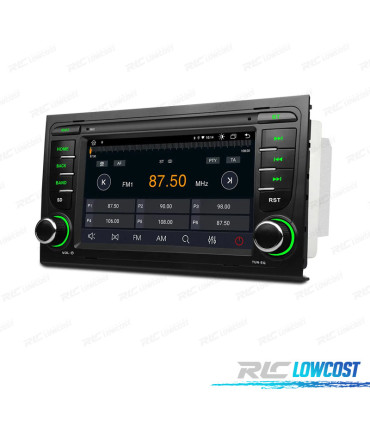 7″ ANDROID 12 OCTACORE DDR4 2GB RAM 32GB ROM SSD RADIO GPS CARPLAY ANDROID AUTO DSP INTÉGRÉS 4x45W POUR AUDI SEAT