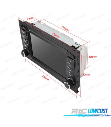 7″ ANDROID 12 OCTACORE DDR4 2GB RAM 32GB ROM SSD RADIO GPS CARPLAY ANDROID AUTO DSP INTÉGRÉS 4x45W AUDI SEAT
