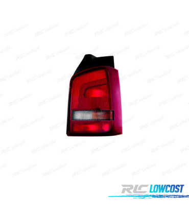 FEU ARRIÈRE DROIT VOLKSWAGEN VW TRANSPORTER T5 1P 10-15 FUMÉ ROUGE