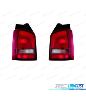 FEUX ARRIÈRE POUR VOLKSWAGEN VW TRANSPORTER T5 1P 10- FUMÉ ROUGE