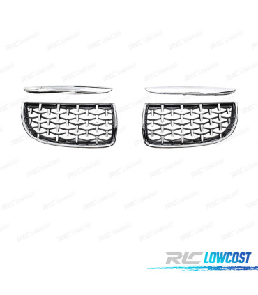 CALANDRES BMW E90 E91 05-08 CHROMÉES DIAMANT