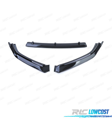 SPOILER LAME AVANT VOLKSWAGEN VW POLO 6C 14-17 NOIR BRILLANT
