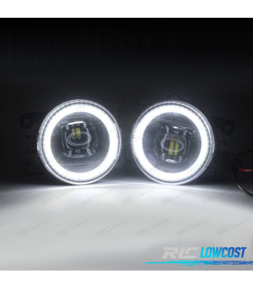PHARES ANTIBROUILLARD ANGEL EYES CCFL SUZUKI RENAULT OPEL PEUGEOT FORD CITROEN 97-13TRANSPARENT CLAIR