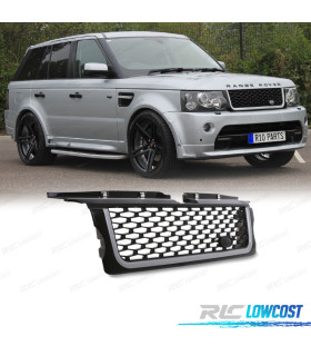 GRILLE RANGE ROVER SPORT 05-09 LOOK AUTOBIOGRAPHY NOIR BRILLANT ARGENT