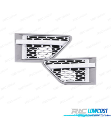ENTRÉES D'AIR LATÉRALES RANGE ROVER SPORT 10-13 LOOK AUTOBIOGRAPHY GRIS ARGENT