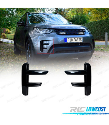GRILLES LATÉRALES DE PHARES ANTIBROUILLARD LAND ROVER DISCOVERY V 17- LOOK DYNAMIC NOIR BRILLANT