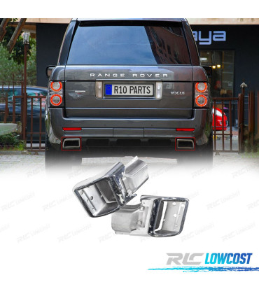 EMBOUTS D'ÉCHAPPEMENT RANGE ROVER VOGUE 10-12 LOOK AUTOBIOGRAPHY CHROMÉ