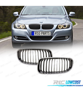 CALANDRES AVANT BMW E90 LCI 08-12 NOIR CHROMÉ