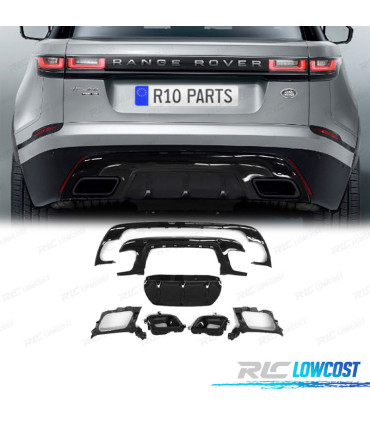 KIT GRILLES + DIFFUSEUR RANGE ROVER VELAR 17- LOOK R DYNAMIC NOIR BRILLANT